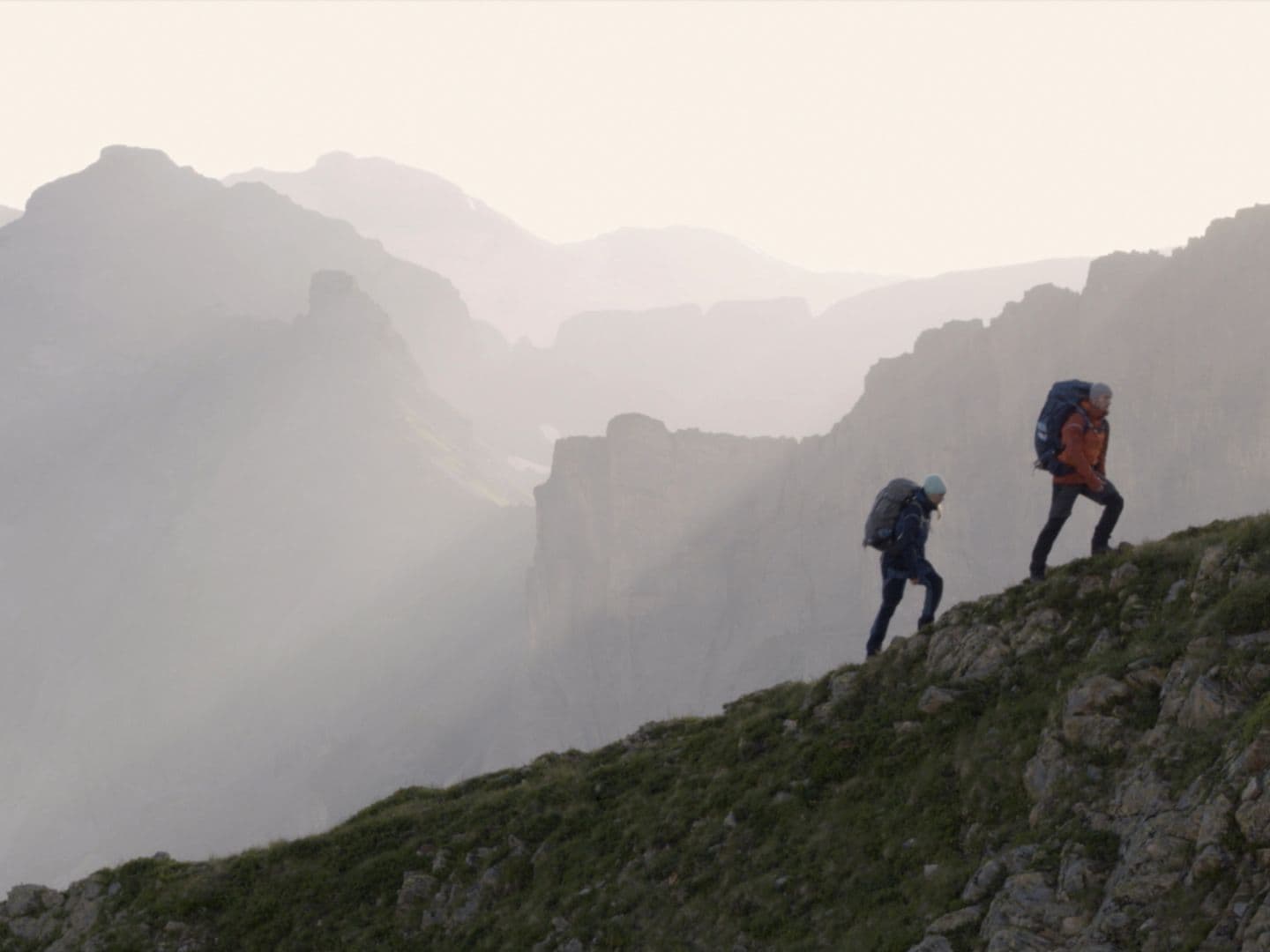 Thumbnail of a promo video clip for the brand Forclaz, shot in the mountains, promoting their product "go"